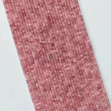 Natural Strawberry Quartz Roundel Faceted Beads for Jewelry Making