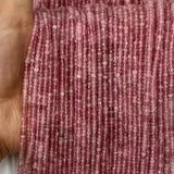 Natural Strawberry Quartz Roundel Faceted Beads for Jewelry Making