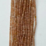 Orange Moonstone Roundel Faceted Beads 2mmx3mm 3mmx4mm 4mmx6mm
