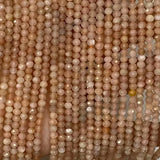 Orange Moonstone Roundel Faceted Beads 2mmx3mm 3mmx4mm 4mmx6mm