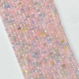 Morganite Roundel Faceted Beads 2mmx3mm, 3mmx4mm