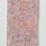 Morganite Roundel Faceted Beads 2mmx3mm, 3mmx4mm