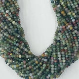 Natural Agate Roundel Faceted Beads 2mmx3mm, 3mmx4mm