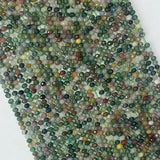 Natural Agate Roundel Faceted Beads 2mmx3mm, 3mmx4mm