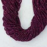 Natural Ruby Roundel Faceted Beads 2mmx3mm,3mmx4mm for Jewelry Making