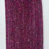Natural Ruby Roundel Faceted Beads 2mmx3mm,3mmx4mm for Jewelry Making