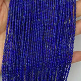 Natural Lapis Rice Beads 2mmx4mm for Jewelry Making