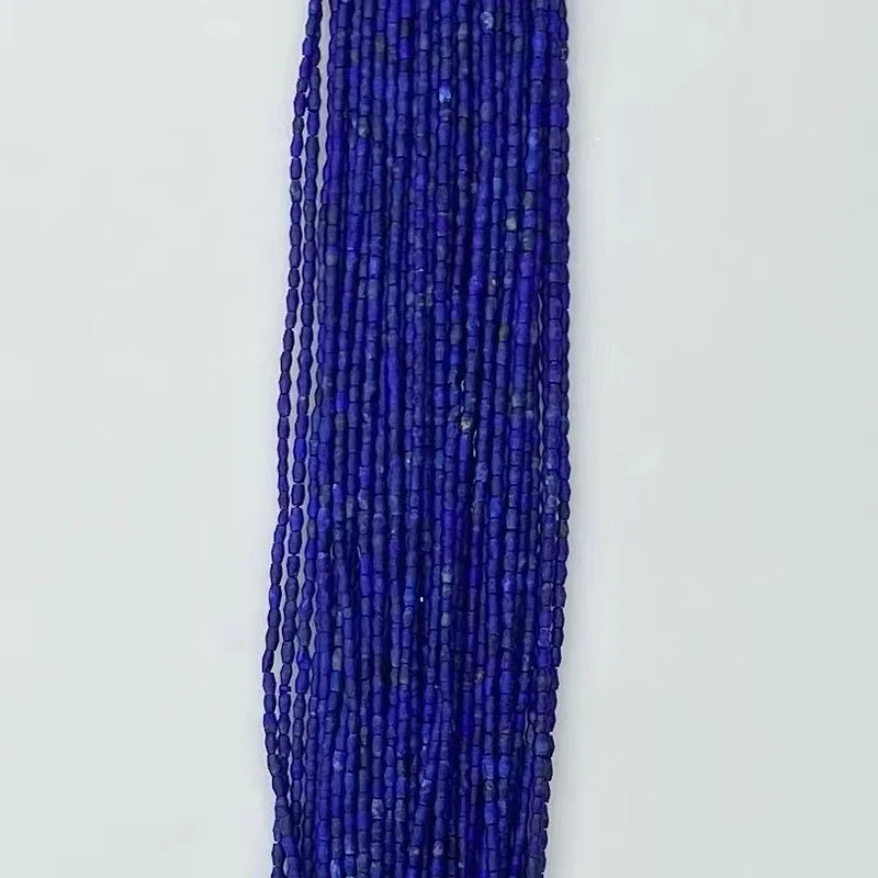 Natural Lapis Rice Beads 2mmx4mm for Jewelry Making