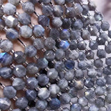 Labradorite Round Faceted Lantern Beads DIY Jewelry Accesorie