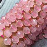 Rose Quartz 11x12mm Faceted Beads for DIY Jewelry
