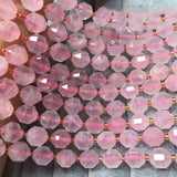 Rose Quartz 11x12mm Faceted Beads for DIY Jewelry