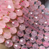 Rose Quartz 11x12mm Faceted Beads for DIY Jewelry