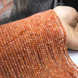 Natural Strawberry Quartz 3-4mm Round Beads for DIY Jewelry