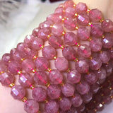 Strawberry Quartz 9x10mm Faceted Lantern Beads Jewelry DIY
