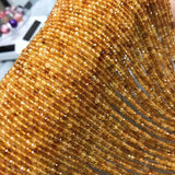 Natural Yellow Tourmaline 2x3mm Roundel Faceted Beads DIY Jewelry Accessorie