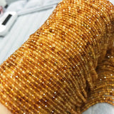 Natural Yellow Tourmaline 2x3mm Roundel Faceted Beads DIY Jewelry Accessorie