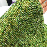 Natural Green Tourmaline 2x3mm Roundel Faceted Beads