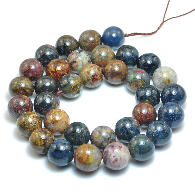Pietersite 10mm 12mm Round Gemstone Beads for Jewelry Making
