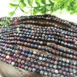 Natural Sapphire 2-4mm Faceted Round Loose Beads for DIY Jewelry