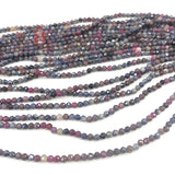 Natural Sapphire 2-4mm Faceted Round Loose Beads for DIY Jewelry