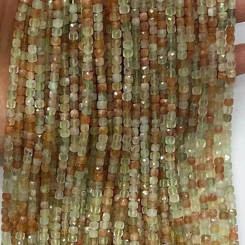 Natural Quartz Square Faceted Beads 4mmx4mm for Jewelry Making
