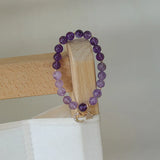 Amethyst Purple Chalcedony 14KGP Bracelet