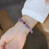 Amethyst Purple Chalcedony 14KGP Bracelet