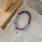 Amethyst Purple Chalcedony 14KGP Bracelet