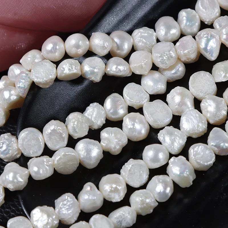 Irregular 9-10mm Freshwater Pearl Beads for Jewelry Making