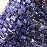 Iolite Raw Oral 8mm Faceted Beads for Jewelry Making