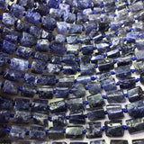 Iolite Raw Oral 8mm Faceted Beads for Jewelry Making