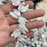 Freshwater Pearl Baroque Alien Teeth 14-16mm 15in Necklace Charms
