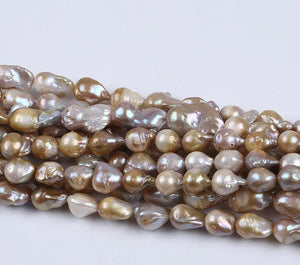 10-13mm Baroque Purple Kesi Reborn Freshwater Pearl Beads