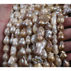 10-13mm Baroque Purple Kesi Reborn Freshwater Pearl Beads