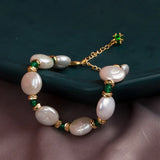 11-12mm Coin Baroque Freshwater Pearl Bracelet