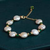 11-12mm Coin Baroque Freshwater Pearl Bracelet