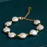 11-12mm Coin Baroque Freshwater Pearl Bracelet