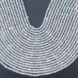 Quartz Square Faceted Beads 2.5mmx2.5mm,4mmx4mm
