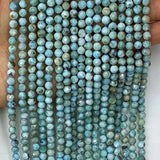 Natural Aquamarine Round Faceted Beads 2mm-4mm for Jewelry Making