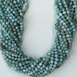 Natural Aquamarine Round Faceted Beads 2mm-4mm for Jewelry Making