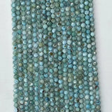 Natural Aquamarine Round Faceted Beads 2mm-4mm for Jewelry Making