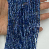 Natural 2mm 3mm 4mm Kyanite Round Faceted Beads for Jewelry Making