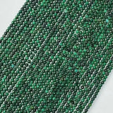 Malachite Faceted Round Beads 2mm-4mm for Jewelry Making