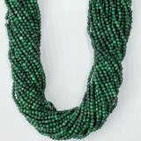 Malachite Faceted Round Beads 2mm-4mm for Jewelry Making