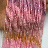 2mm 3mm 4mm Morganite Round Faceted Beads for Jewelry Making