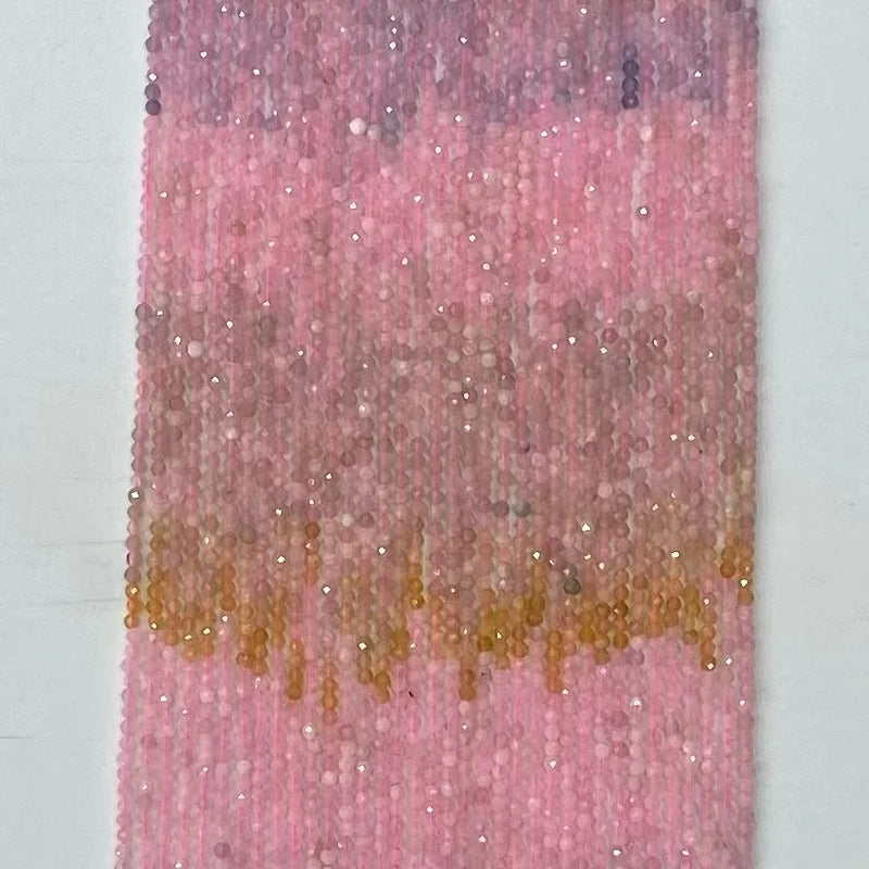 2mm 3mm 4mm Morganite Round Faceted Beads for Jewelry Making