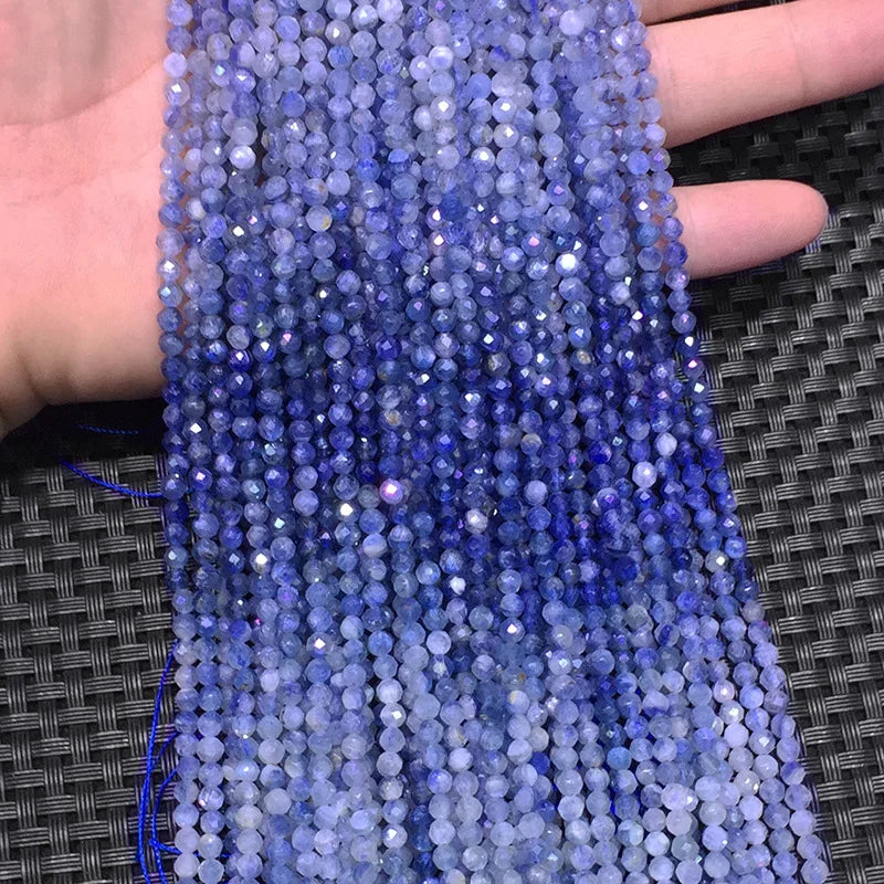 Natural 2mm 3mm 4mm Rondelle Faceted Beads for Jewelry Making
