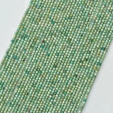 Natural Turquoise 2mm-4mm Raw Round Faceted Beads for Jewelry Making