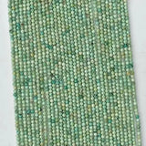 Natural Turquoise 2mm-4mm Raw Round Faceted Beads for Jewelry Making