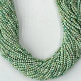 Natural Turquoise 2mm-4mm Raw Round Faceted Beads for Jewelry Making